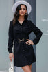 Belted Mini Shirt Dress - EsaModa